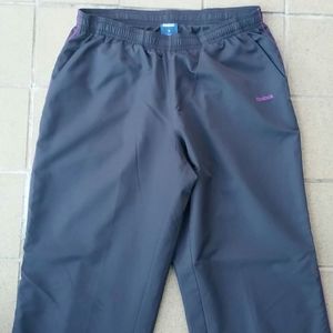 Reebok Gray Pink TrimAthletic Pants Elastic Waist Women's Size Small Track Pants